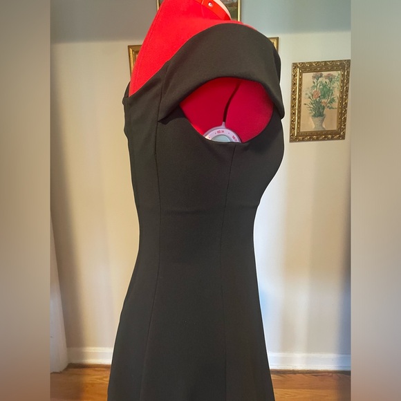 Y2K 90s Teeze Me Off The Shoulder A-Line Mini Little Black Dress - Picture 5 of 7